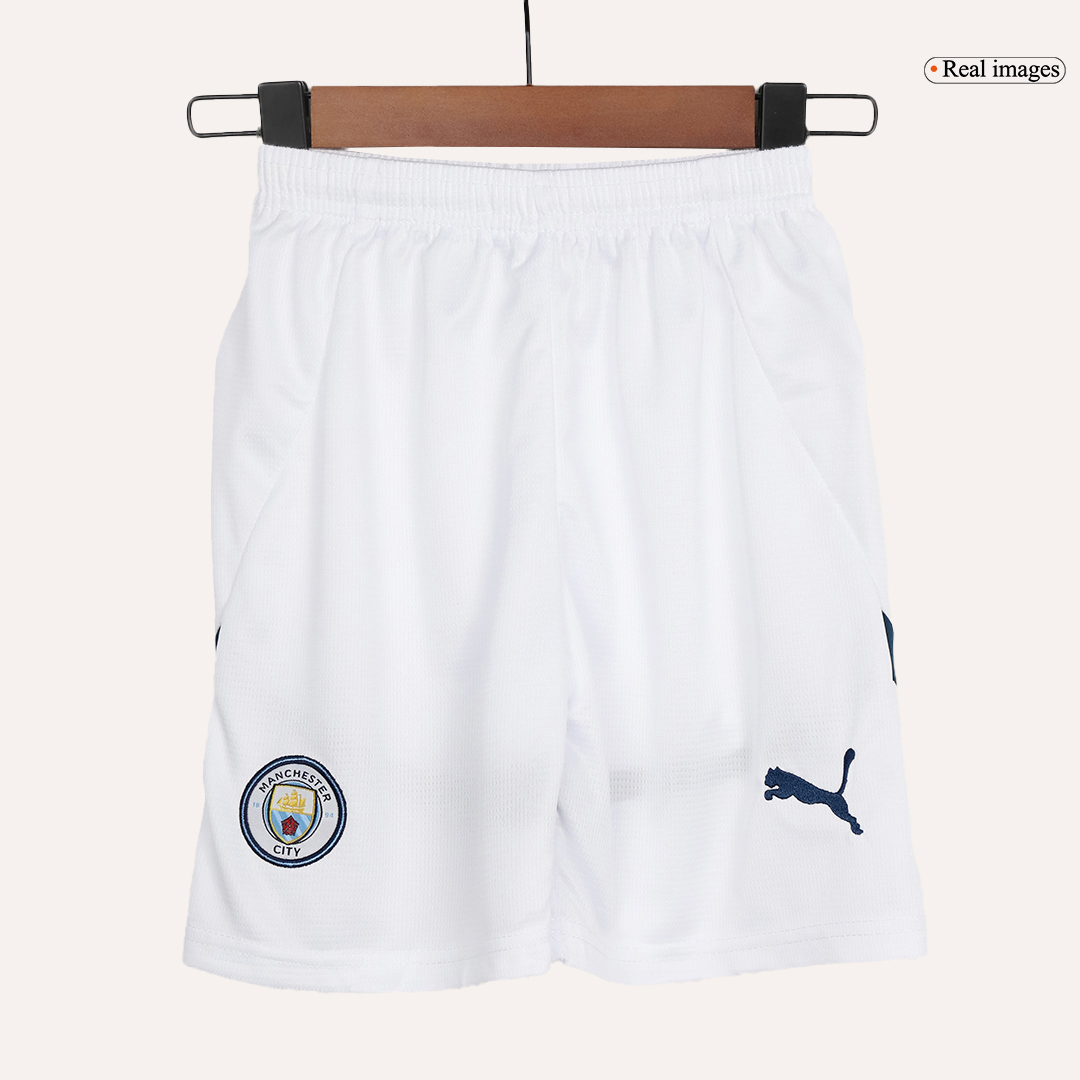 Manchester City Home Kids Soccer Jerseys Kit - gogoalshop