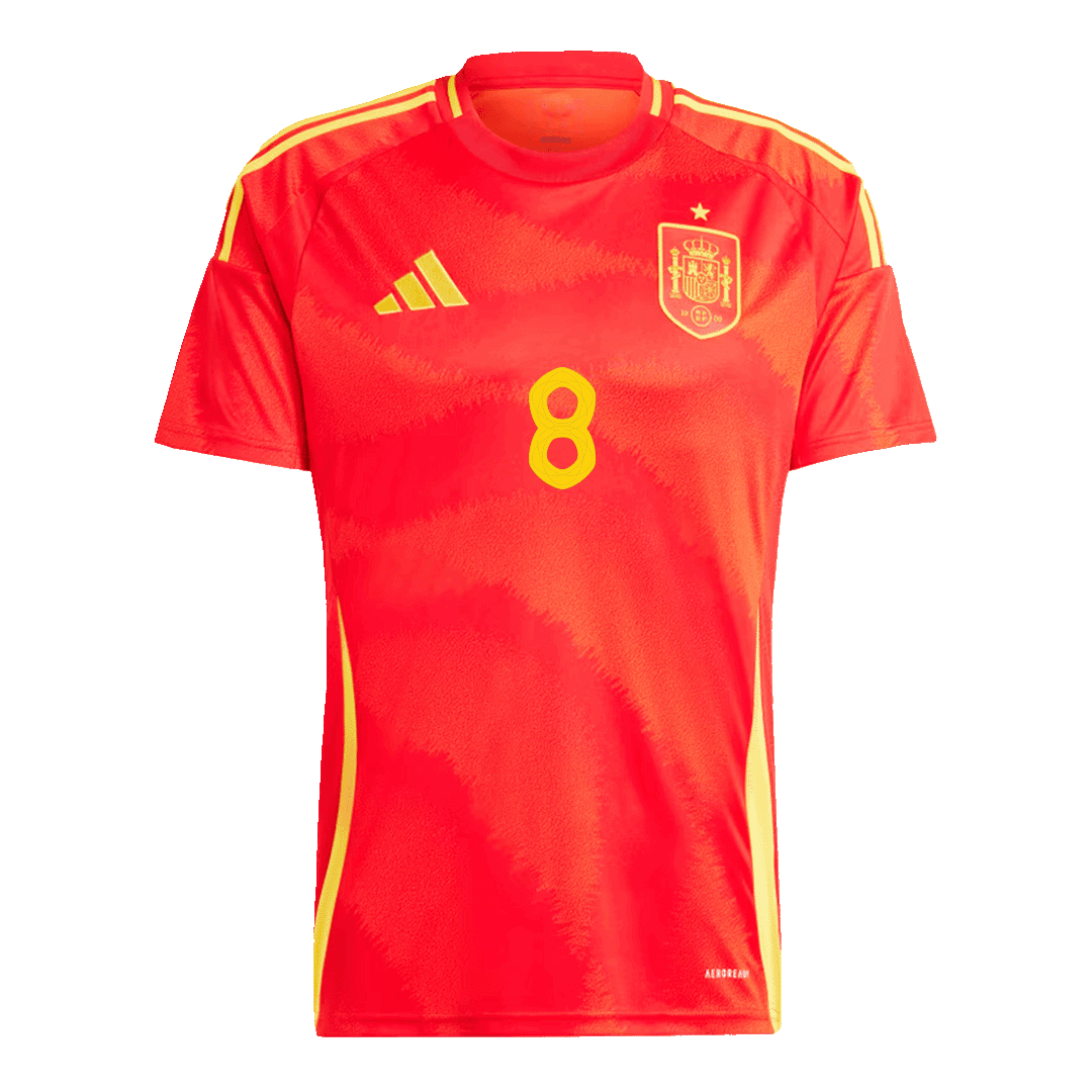 FABIÁN #8 Spain Home Soccer Jersey EURO - gogoalshop