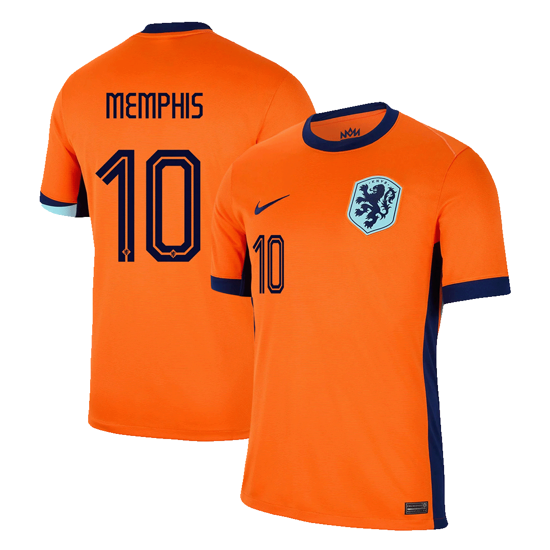 MEMPHIS #10 Netherlands Home Soccer Jersey EURO - gogoalshop