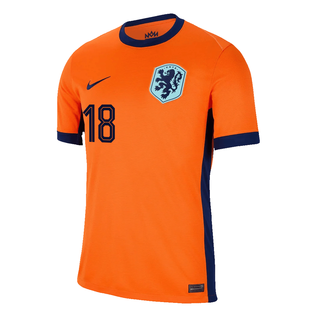 MALEN #18 Netherlands Home Soccer Jersey EURO - gogoalshop