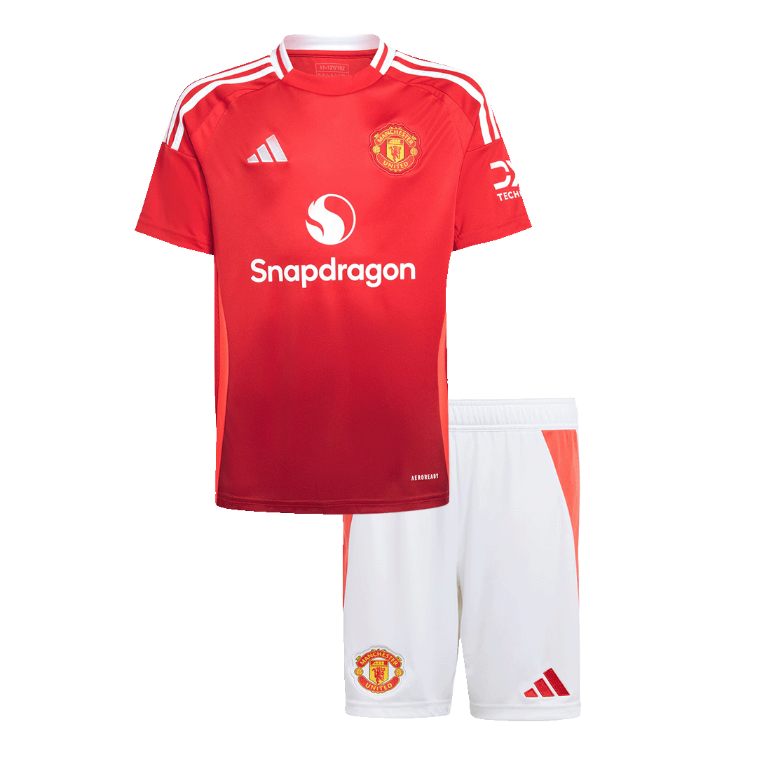 Manchester United Home Kids Soccer Jerseys Kit - gogoalshop