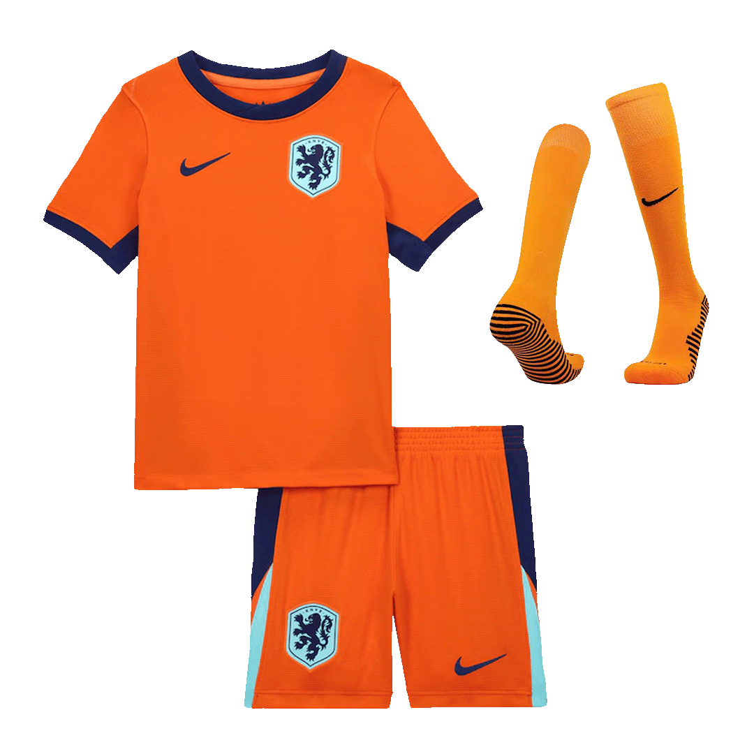 Netherlands Home Kids Soccer Jerseys Full Kit EURO - gogoalshop