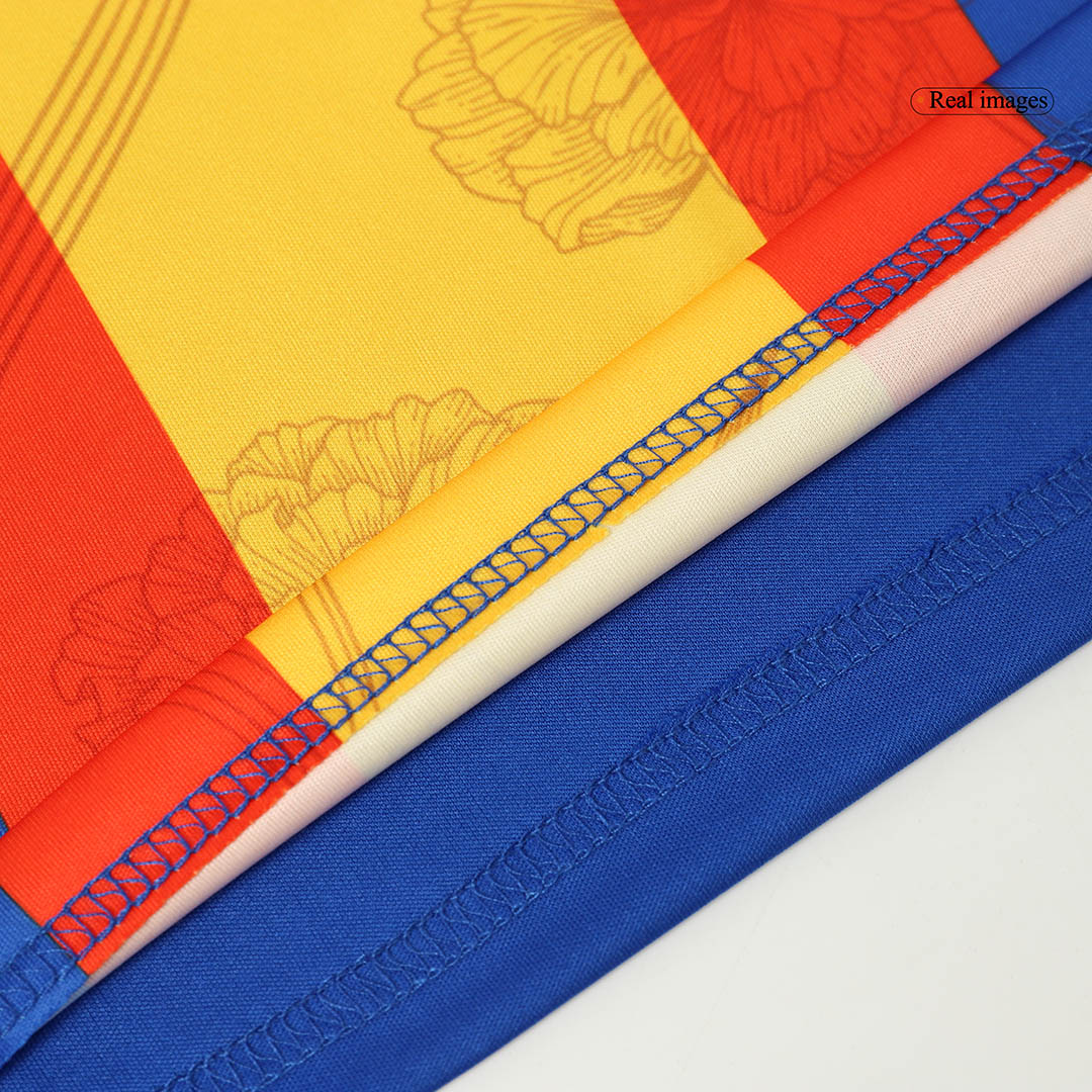 Spain Pre-Match Soccer Jersey EURO Blue - gogoalshop