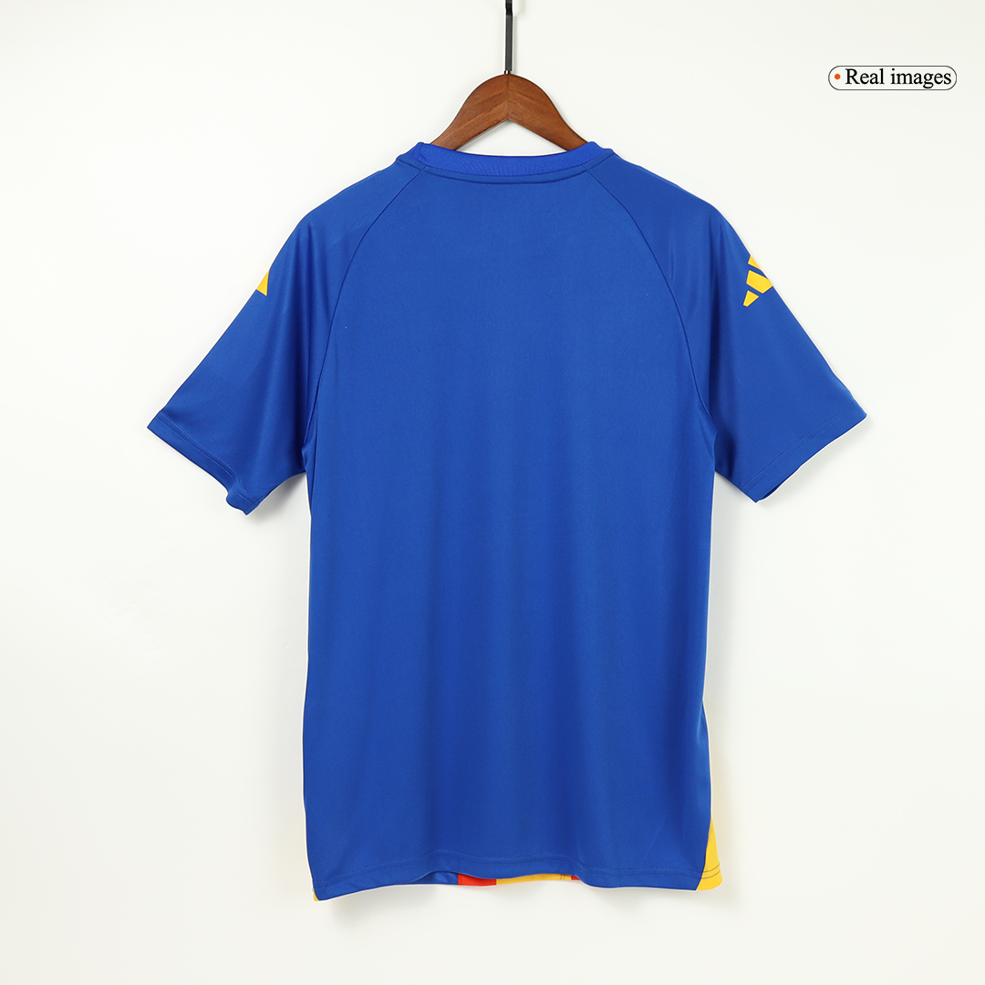 Spain Pre-Match Soccer Jersey EURO Blue - gogoalshop