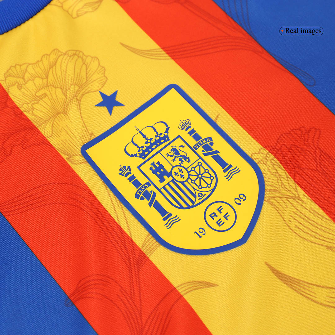 Spain Pre-Match Soccer Jersey EURO Blue - gogoalshop