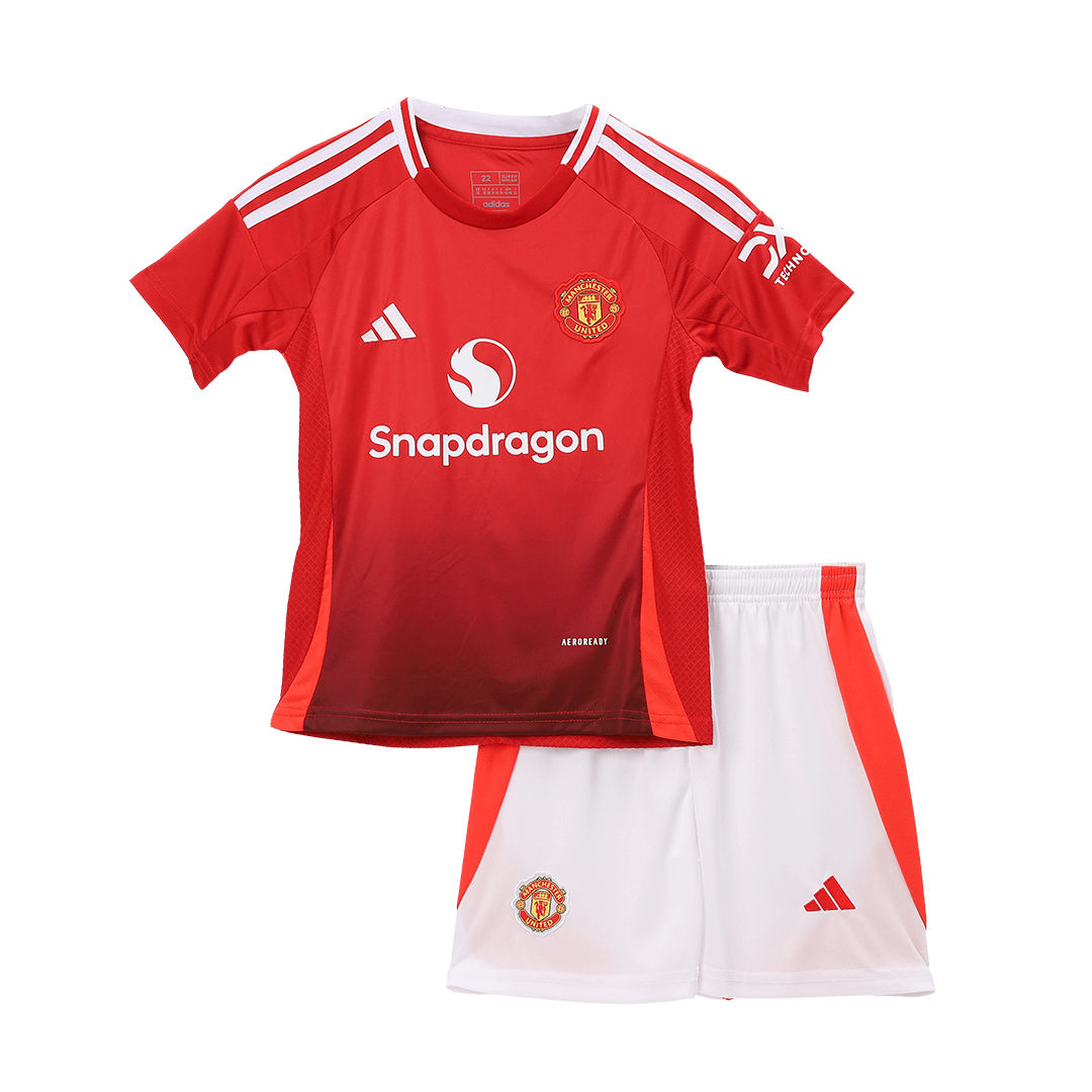 Manchester United Home Kids Soccer Jerseys Kit - gogoalshop