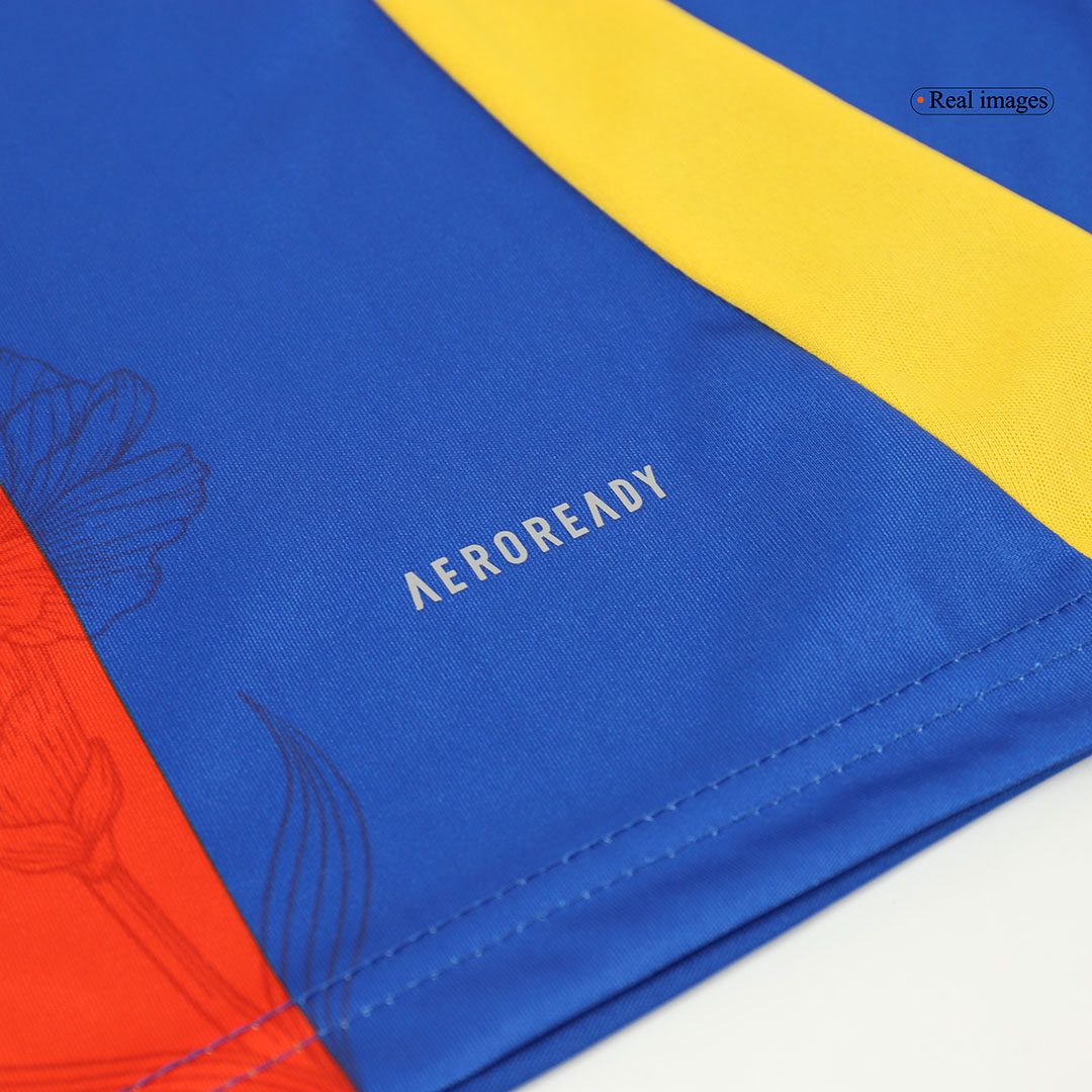 Spain Pre-Match Soccer Jersey EURO Blue - gogoalshop