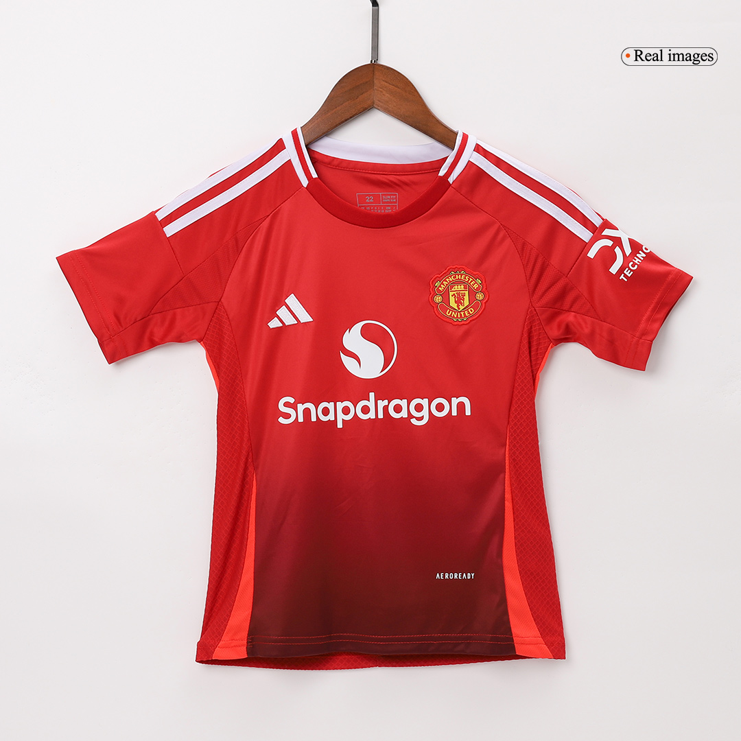 Manchester United Home Kids Soccer Jerseys Kit - gogoalshop