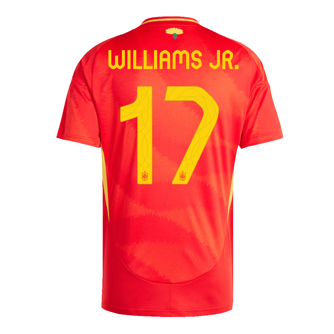 WILLIAMS JR. #17 Spain Home Soccer Jersey EURO - gogoalshop