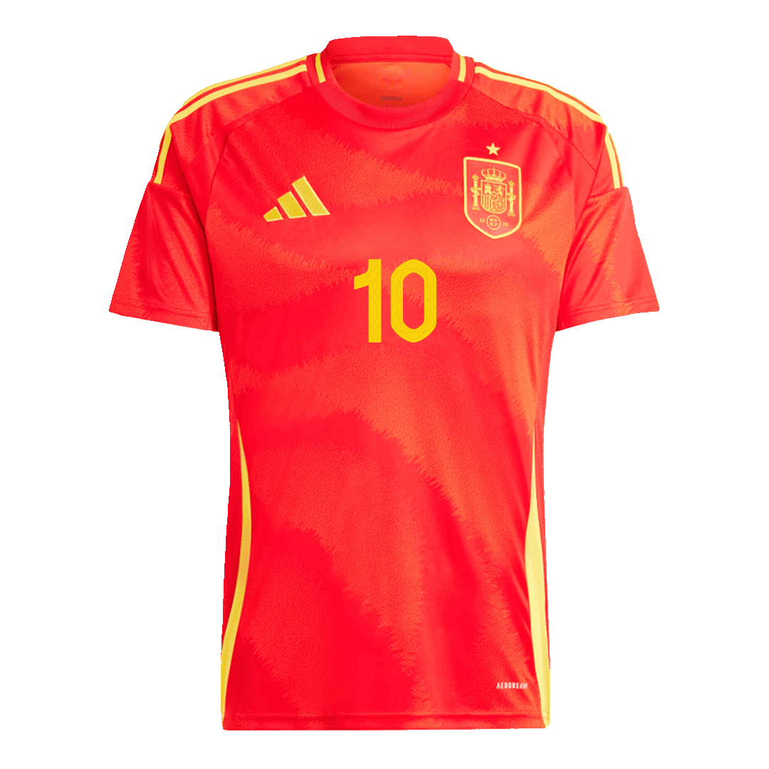 OLMO #10 Spain Home Soccer Jersey EURO - gogoalshop