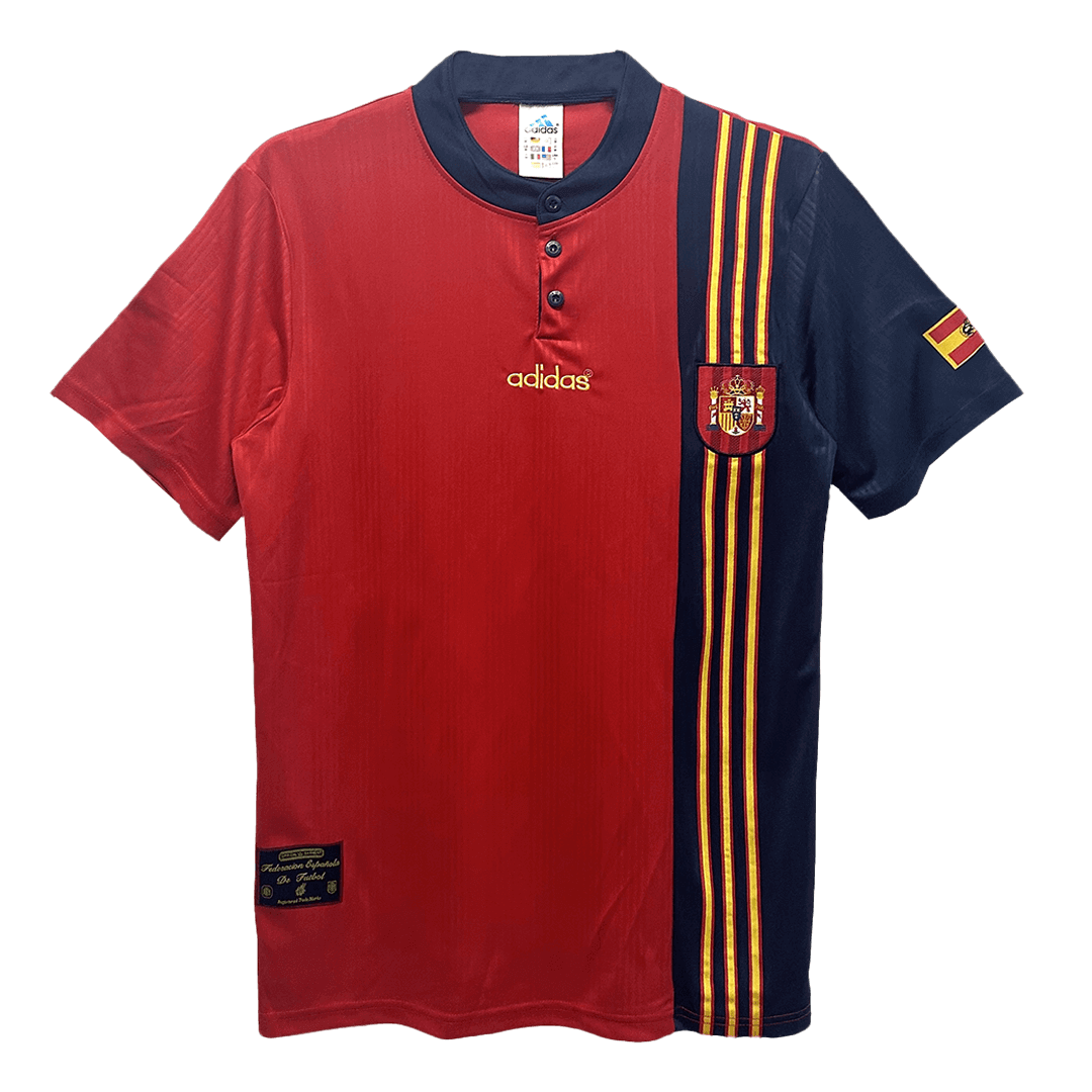 Retro Soccer Jersey Spain Home 1996 - gogoalshop