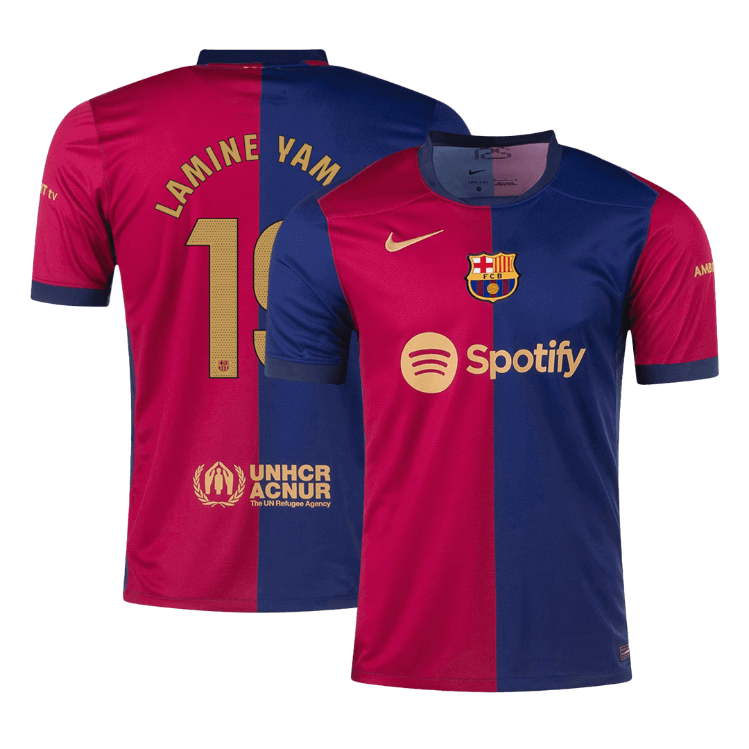 LAMINE YAMAL #19 Barcelona Home Soccer Jersey - gogoalshop