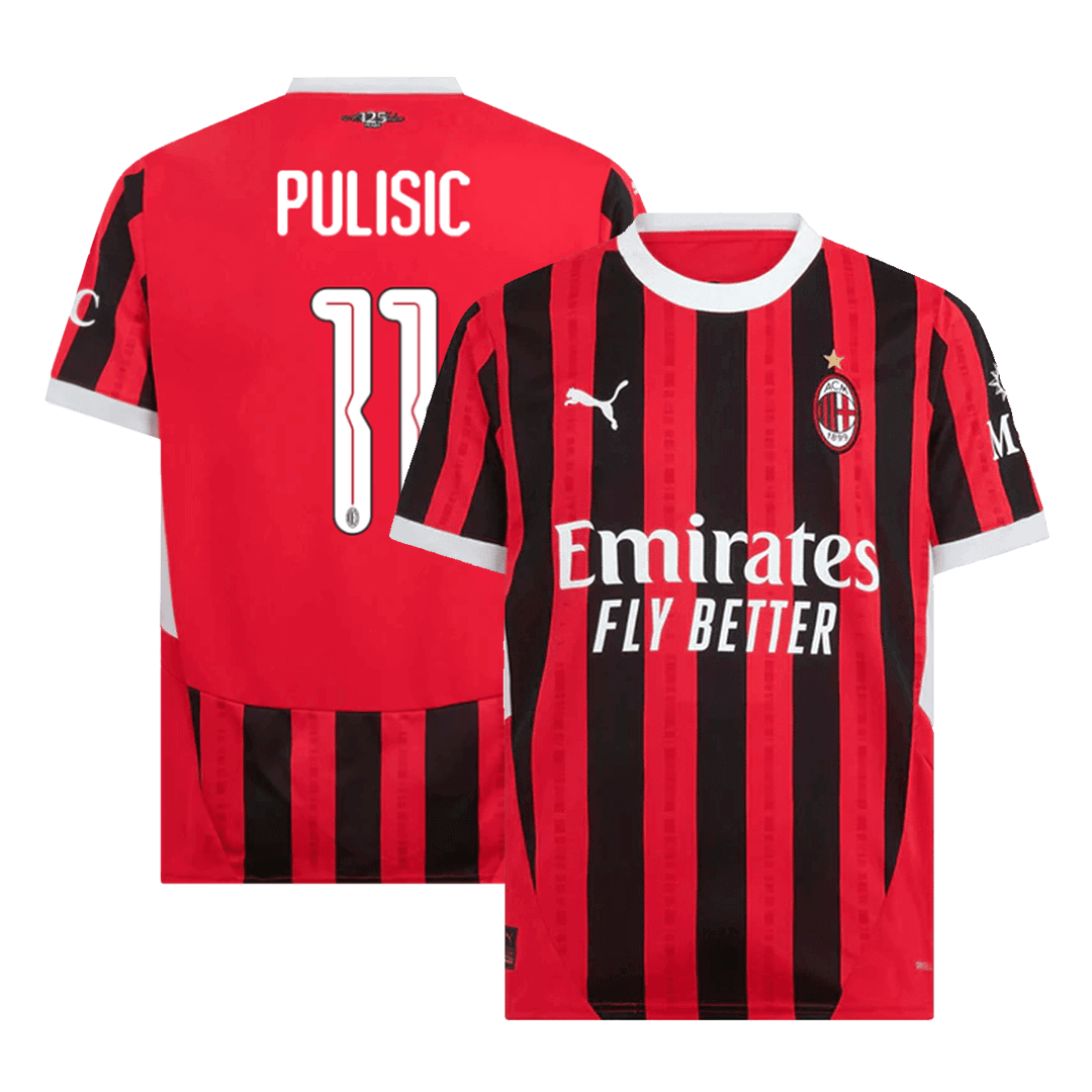 PULISIC #11 AC Milan Home Soccer Jersey - UCL - gogoalshop
