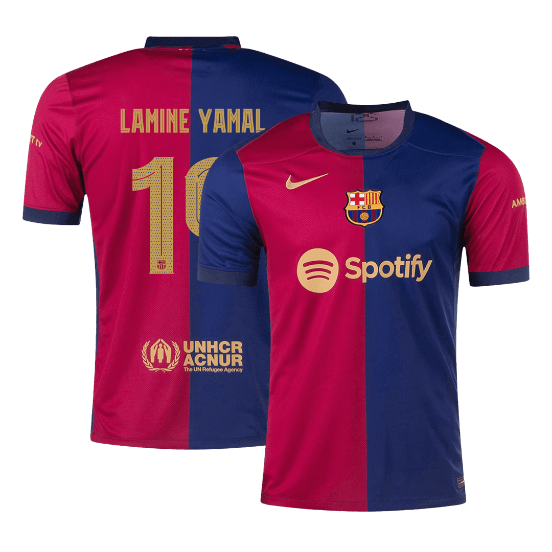 LAMINE YAMAL #19 Barcelona Home Soccer Jersey - UCL - gogoalshop