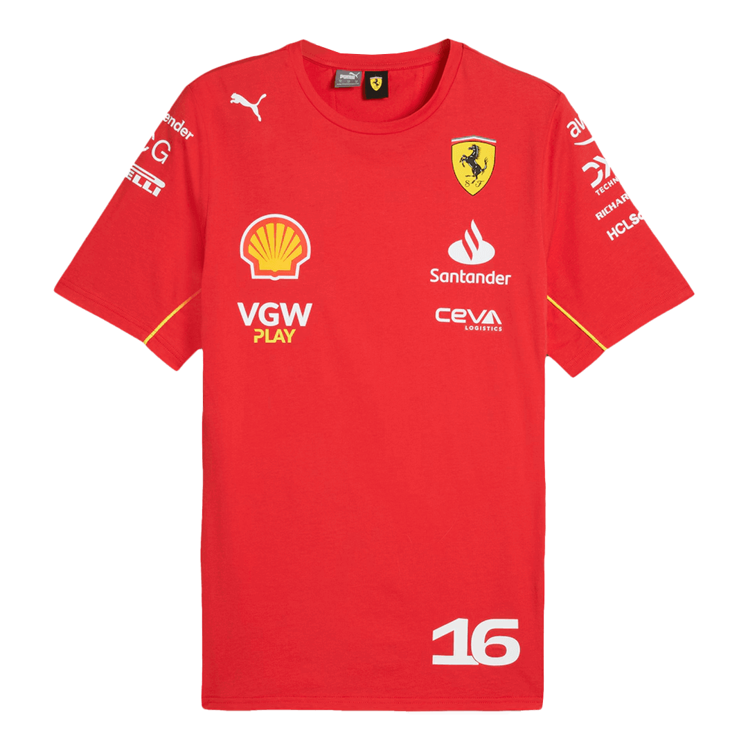 Charles Leclerc #16 Ferrari F1 Racing Team Shirt - gogoalshop