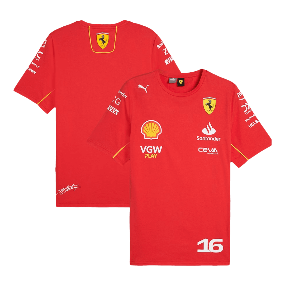 Charles Leclerc #16 Ferrari F1 Racing Team Shirt - gogoalshop