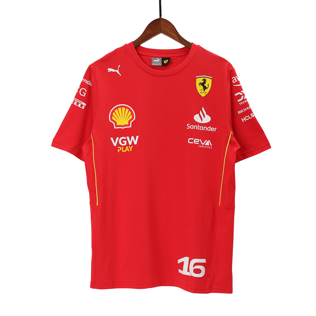 Charles Leclerc #16 Ferrari F1 Racing Team Shirt - gogoalshop