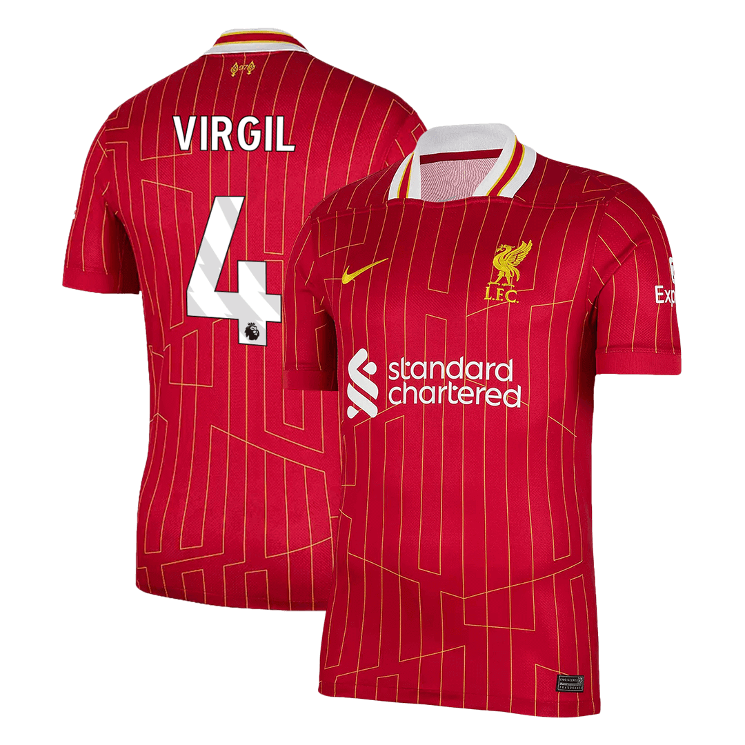 VIRGIL #4 Liverpool Home Soccer Jersey - gogoalshop