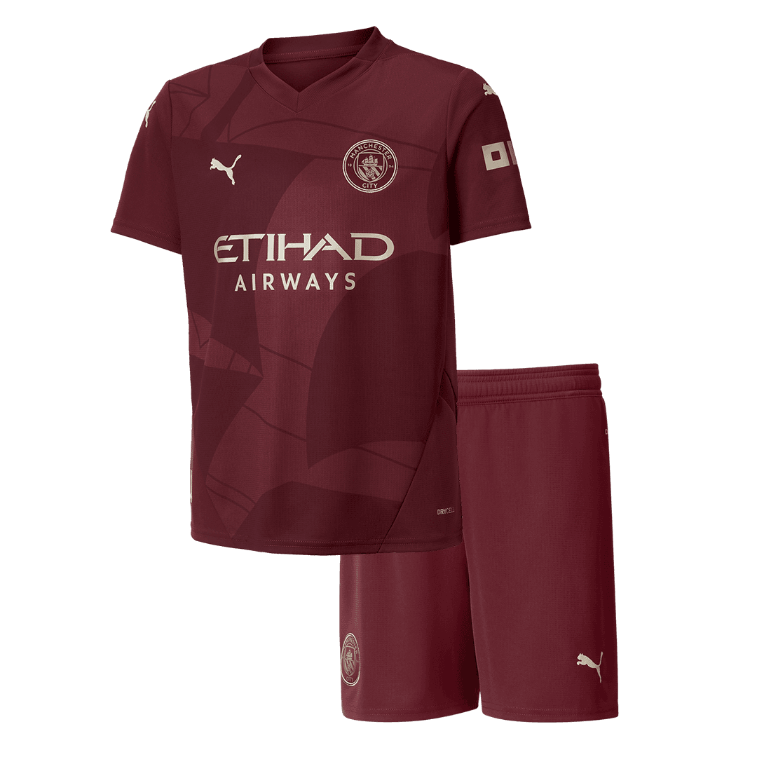 Manchester City Third Away Kids Soccer Jerseys Kit - gogoalshop