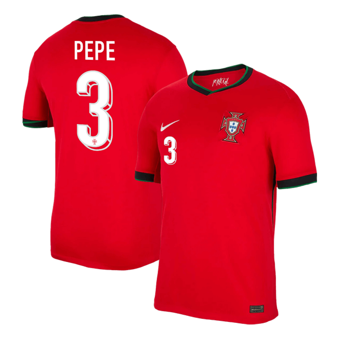PEPE #3 Portugal Home Soccer Jersey EURO - gogoalshop