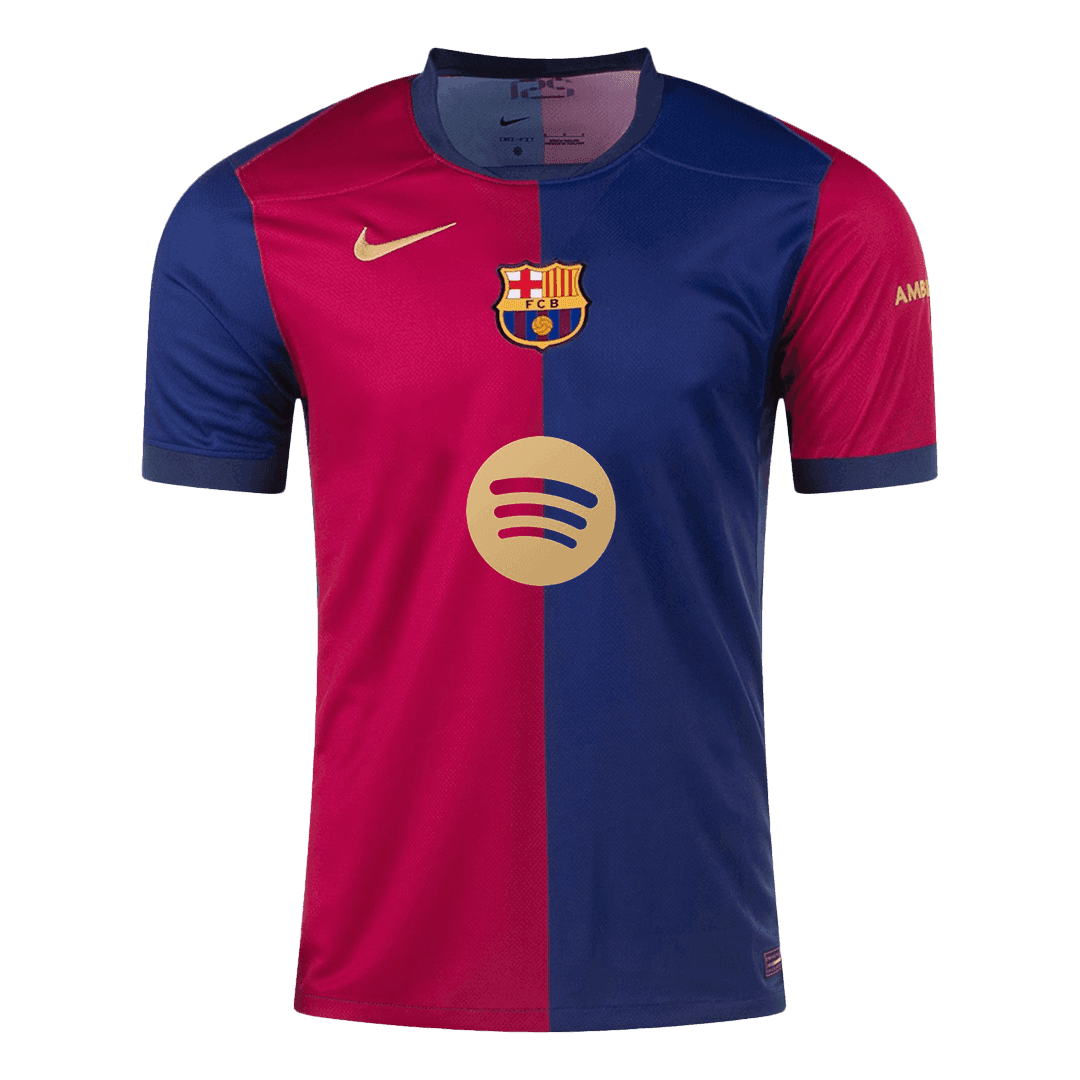Barcelona Home Soccer Jersey-Spotify Logo Without Text - gogoalshop