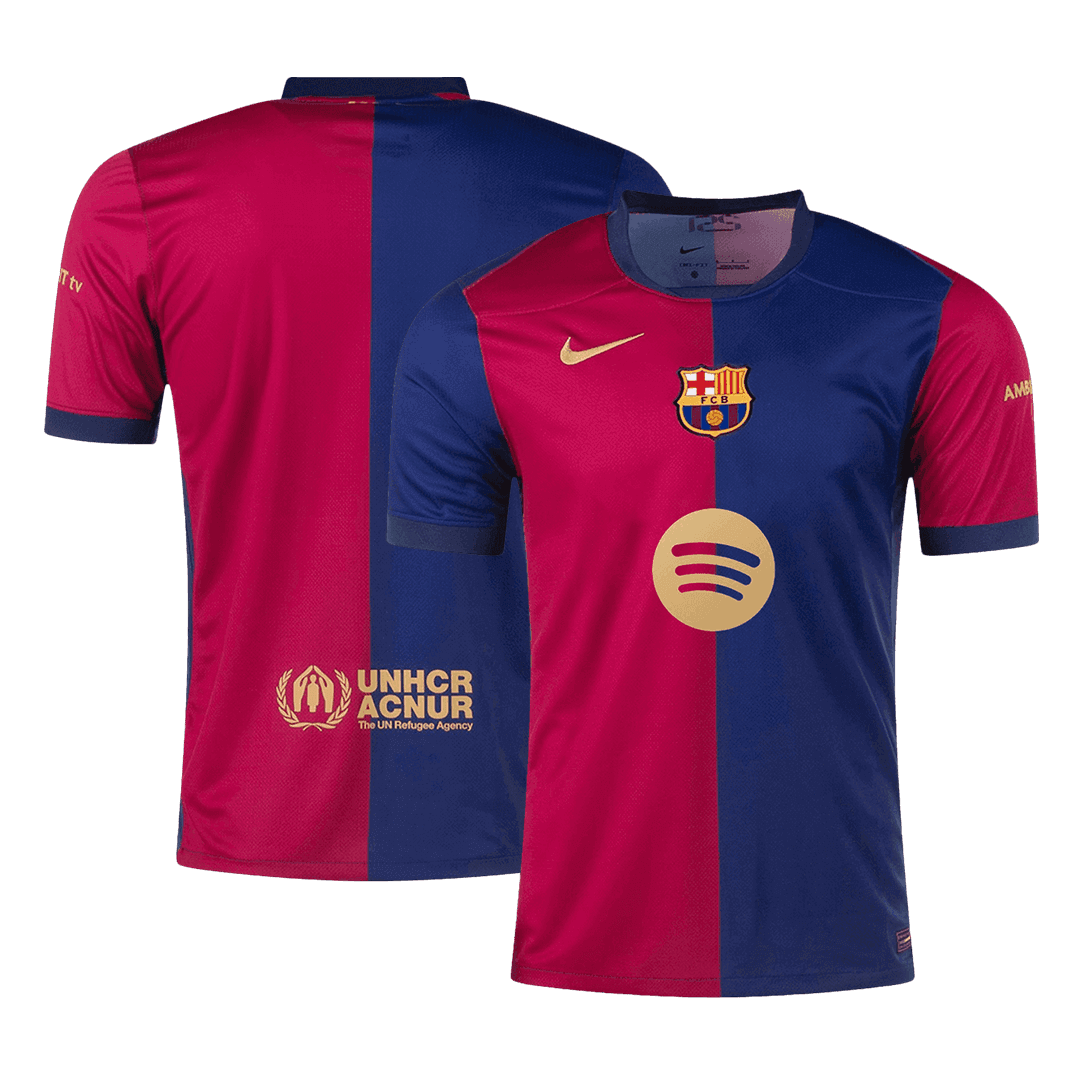 Barcelona Home Soccer Jersey-Spotify Logo Without Text - gogoalshop