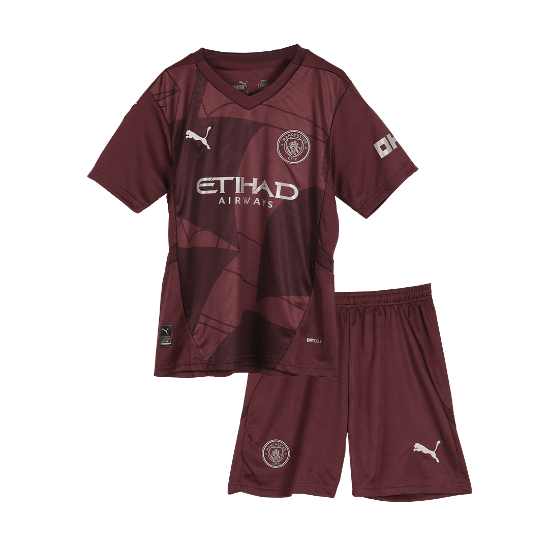 Manchester City Third Away Kids Soccer Jerseys Kit - gogoalshop