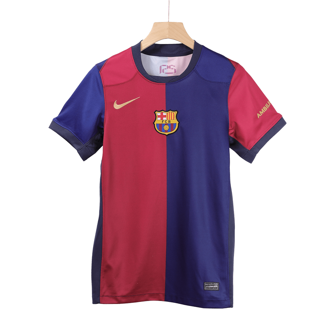 LEWANDOWSKI #9 Barcelona Home Soccer Jersey - Spotify Logo Without Text - gogoalshop