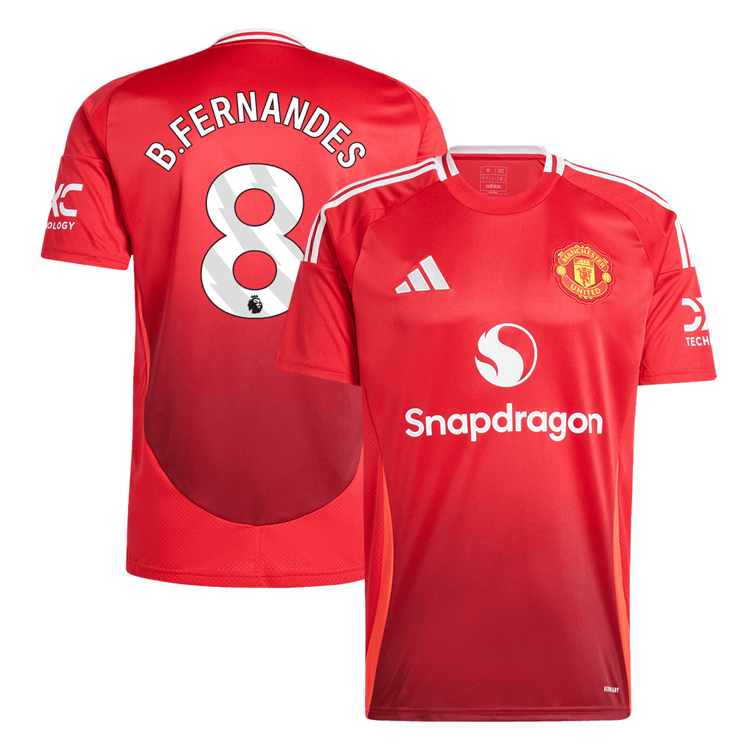 B.FERNANDES #8 Manchester United Home Soccer Jersey - gogoalshop