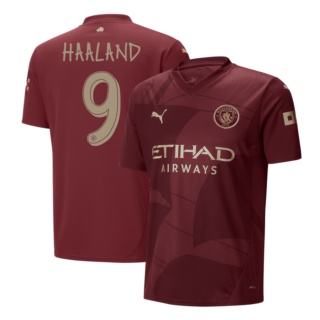 HAALAND #9 Manchester City Third Away Soccer Jersey -UCL - gogoalshop