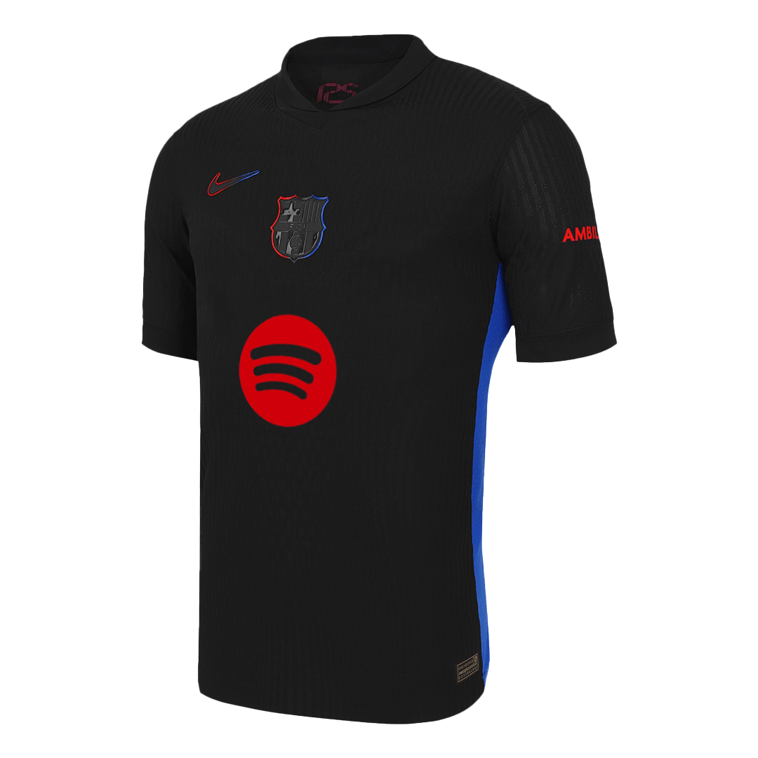 Barcelona Away Authentic Soccer Jersey - Spotify Logo Without Text - gogoalshop