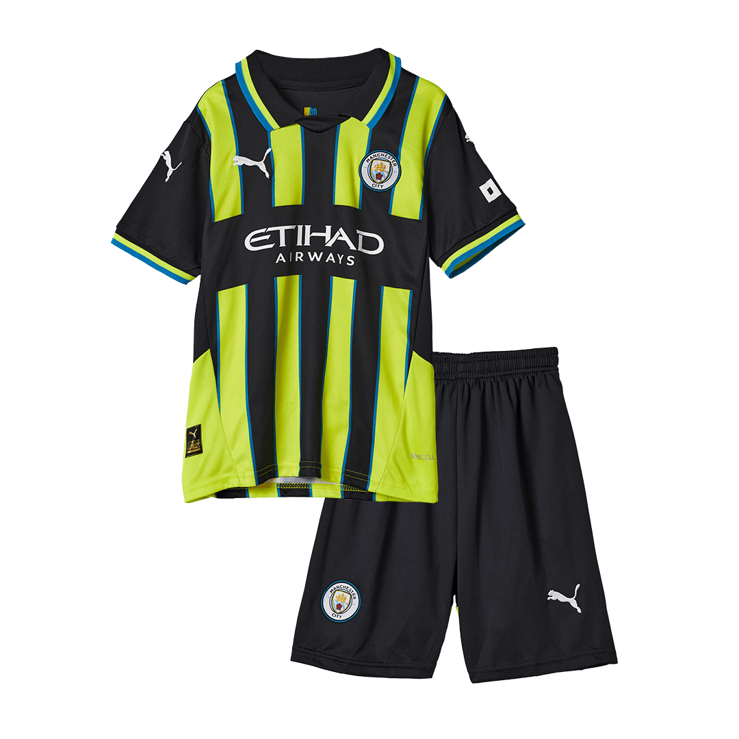 Manchester City Away Kids Soccer Jerseys Kit - gogoalshop