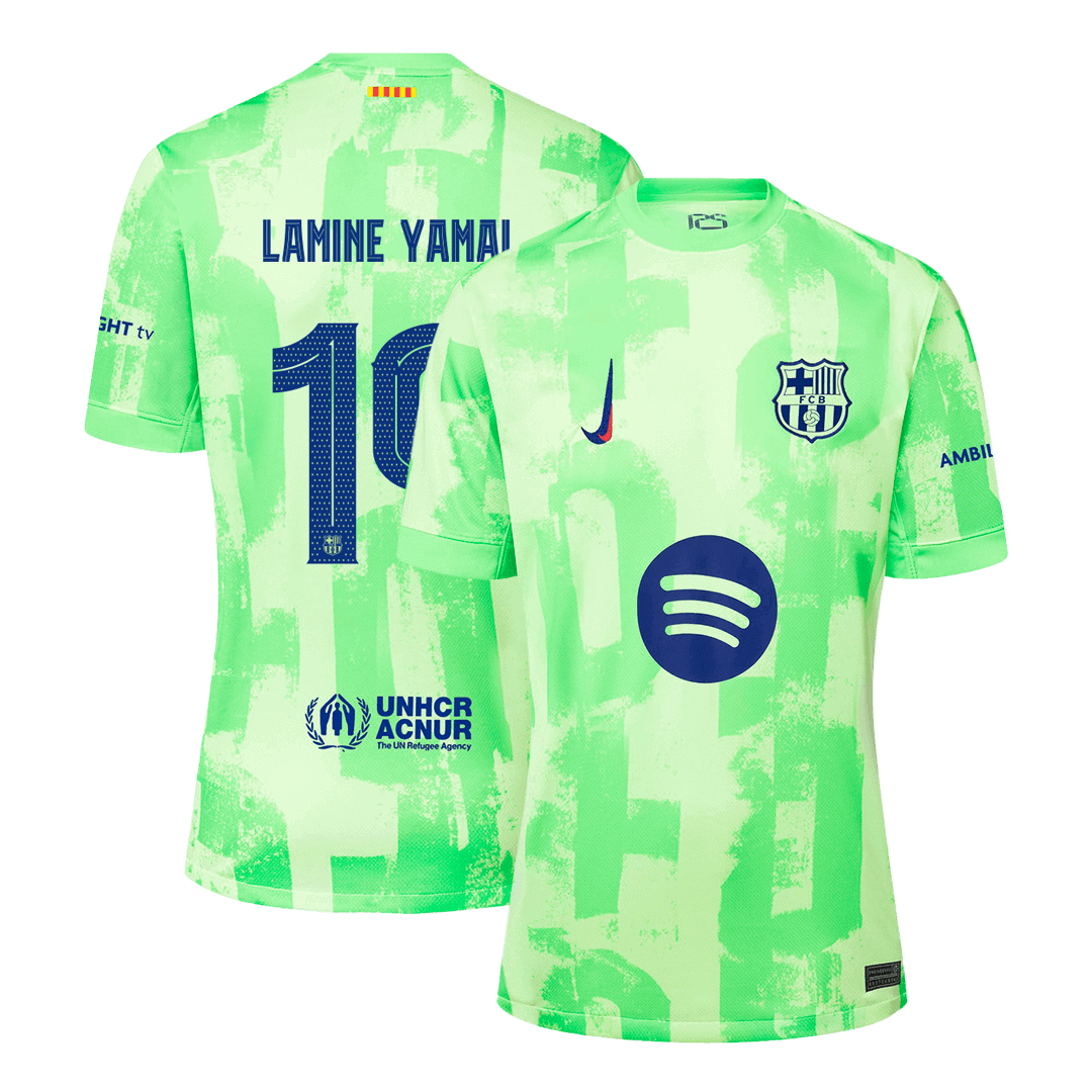 LAMINE YAMAL #19 Barcelona Third Away Soccer Jersey - UCL（Spotify Logo Without Text） - gogoalshop