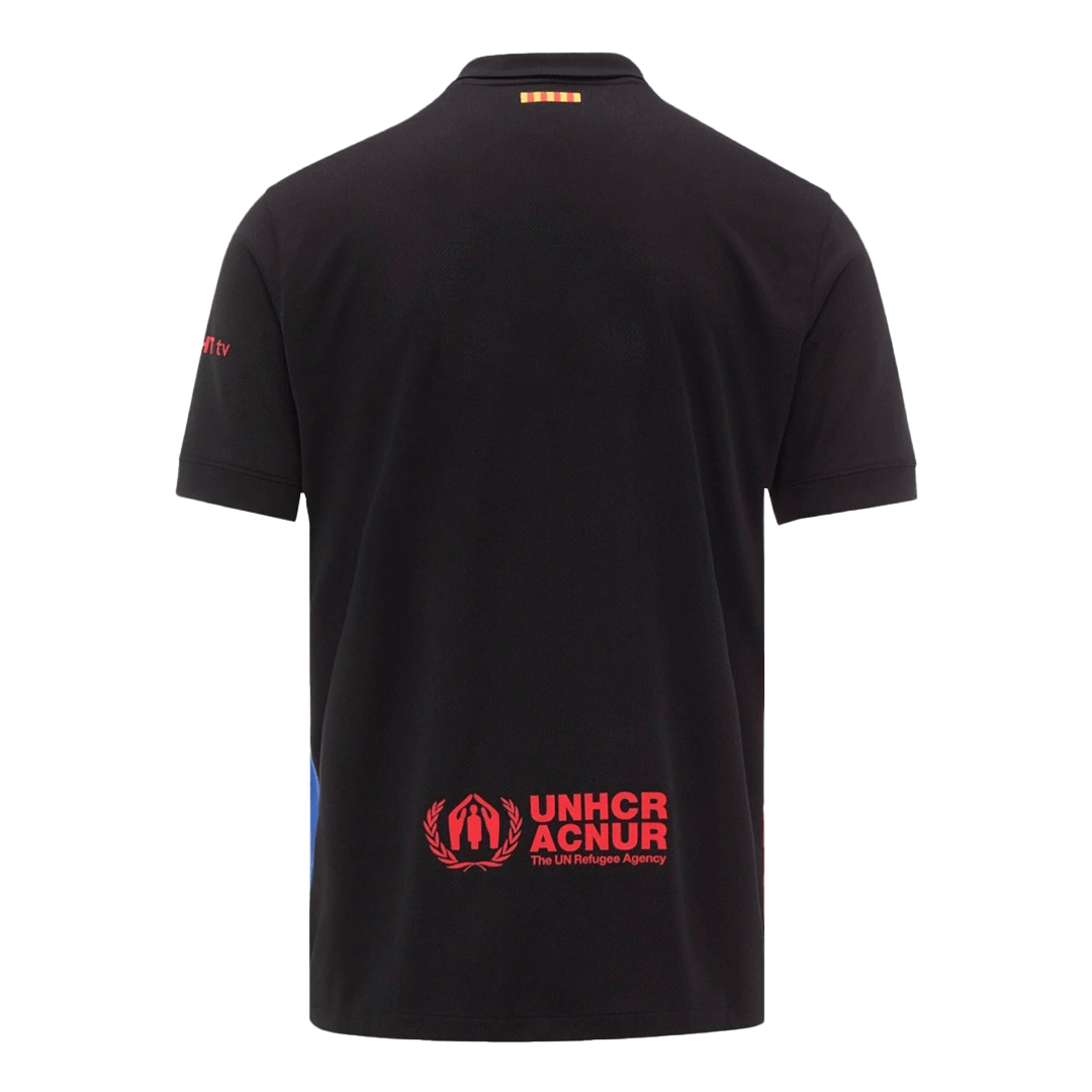 Barcelona Away Soccer Jersey- Spotify Logo Without Text - gogoalshop