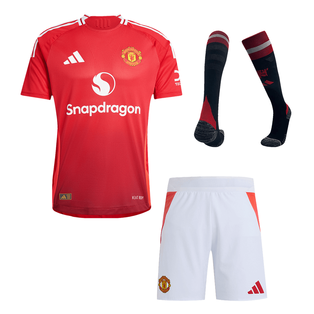 Manchester United Home Player Version Jerseys Full Kit - gogoalshop