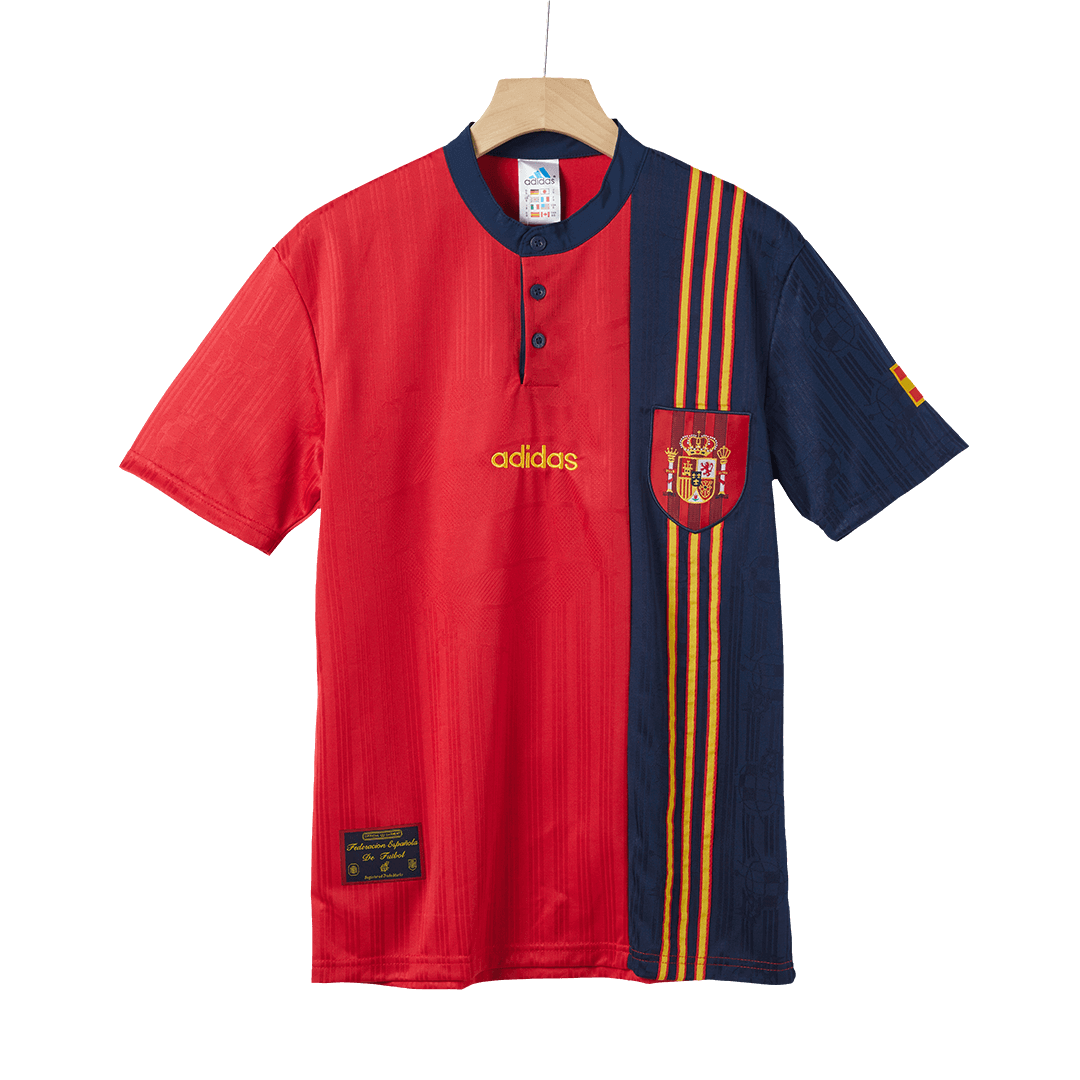Retro Soccer Jersey Spain Home 1996 - gogoalshop