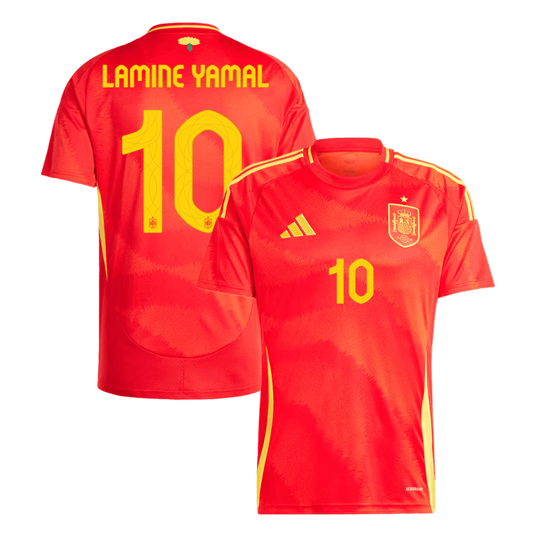 LAMINE YAMAL #10 Spain Home Soccer Jersey EURO - gogoalshop