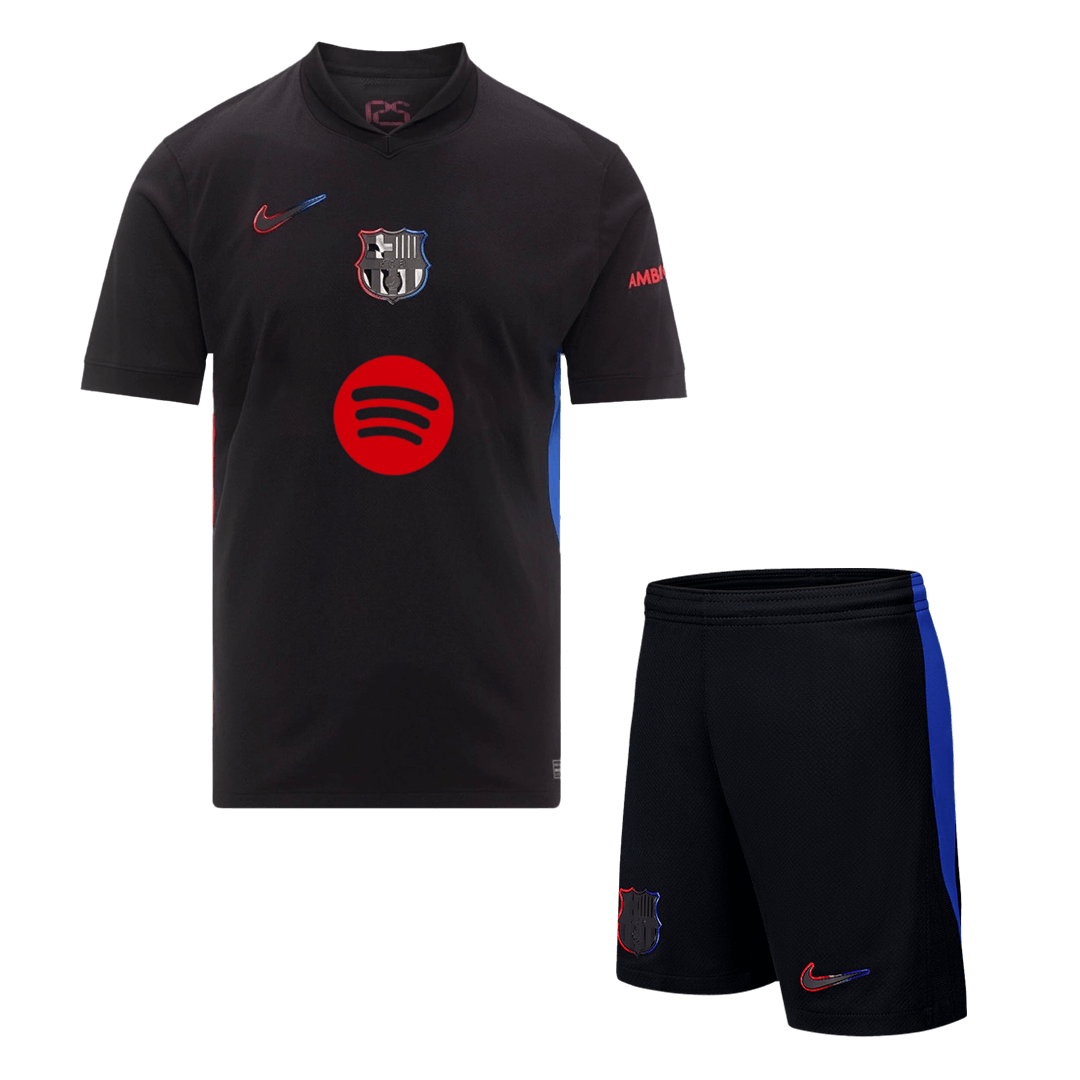 Barcelona Away Jerseys Kit - Spotify Logo Without Text - gogoalshop