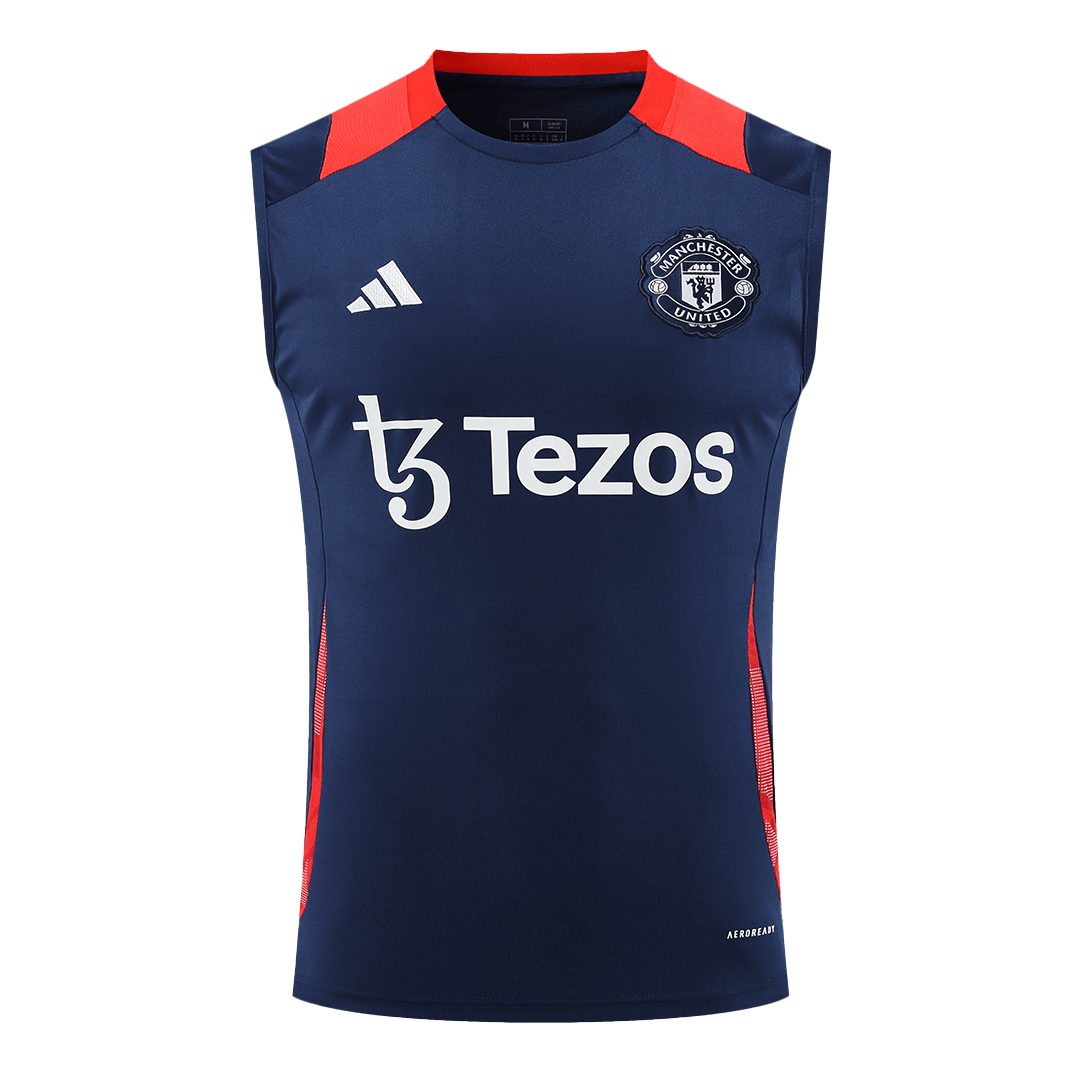 Manchester United Pre-Match Sleeveless Top Navy - gogoalshop