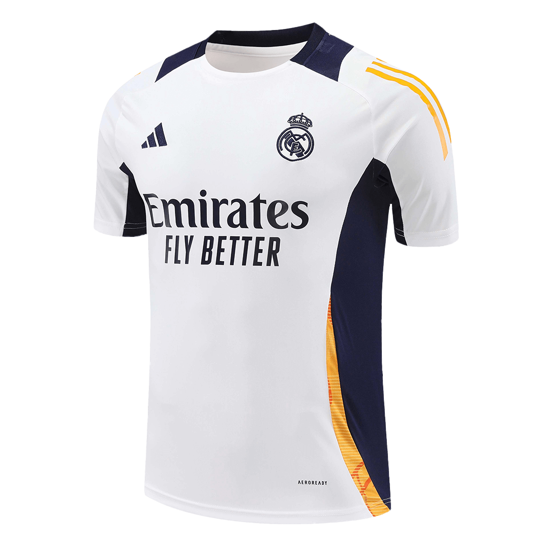 Real Madrid Pre-Match Soccer Jersey White - gogoalshop