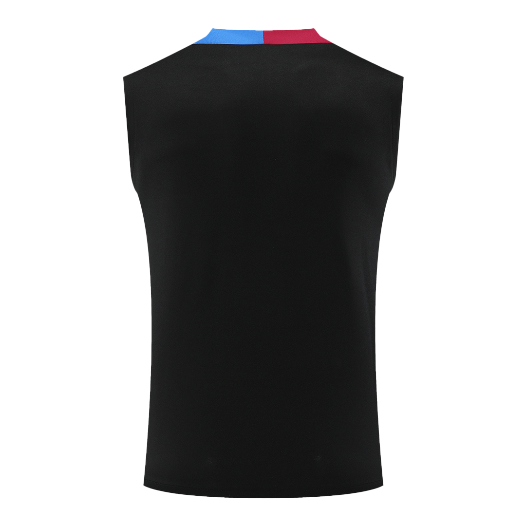 Barcelona Pre-Match Sleeveless Top Black - gogoalshop