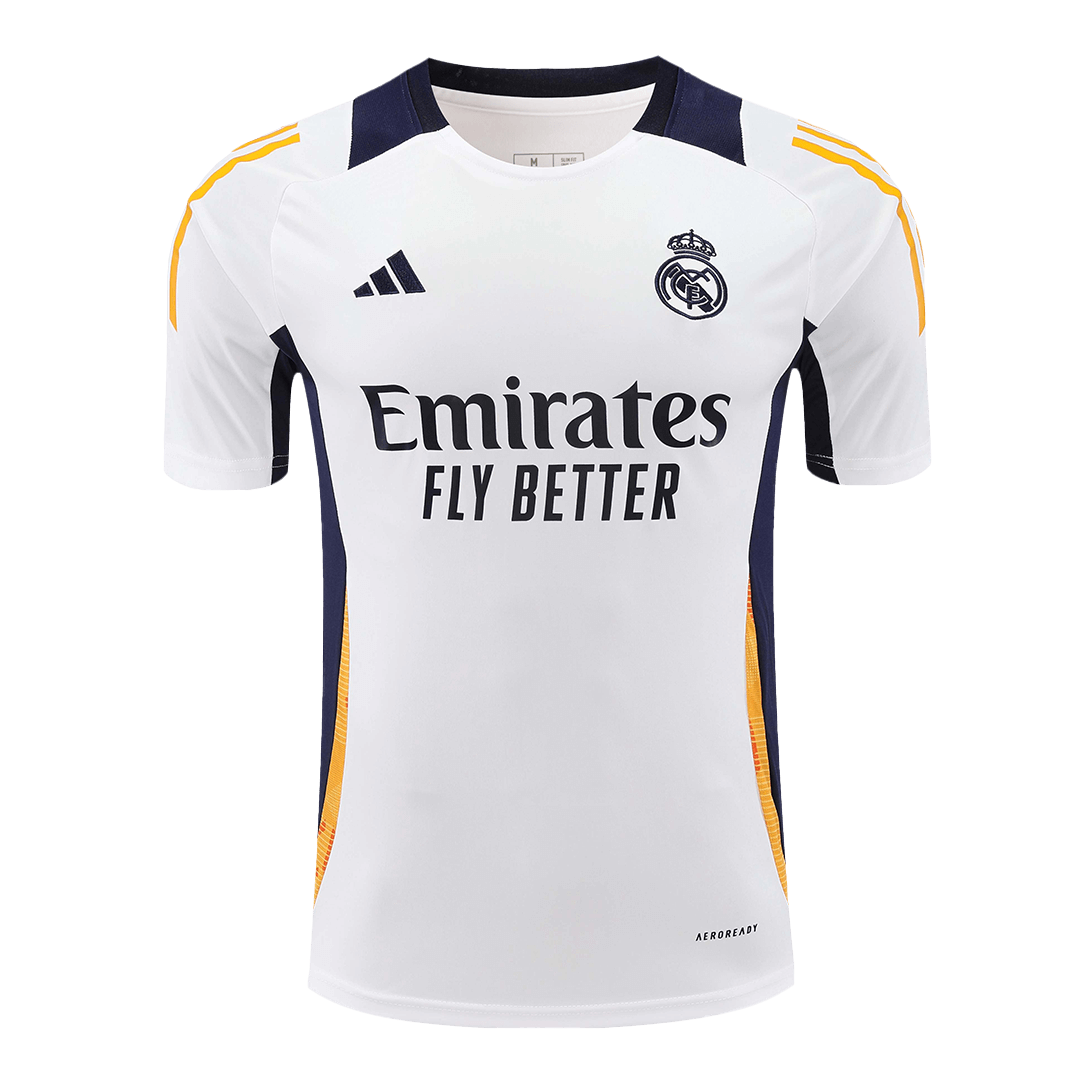 Real Madrid Pre-Match Soccer Jersey White - gogoalshop
