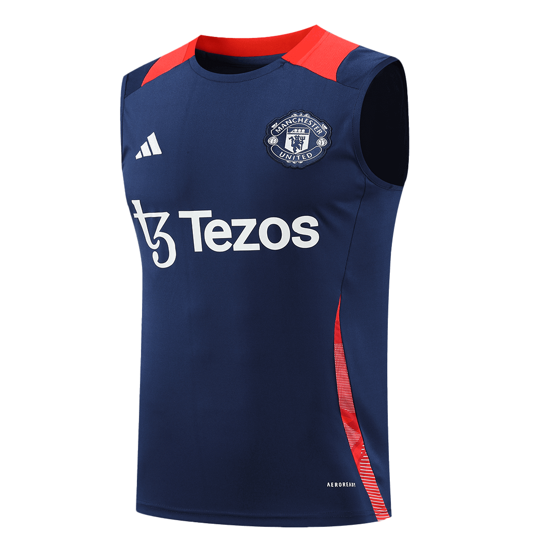 Manchester United Pre-Match Sleeveless Top Navy - gogoalshop