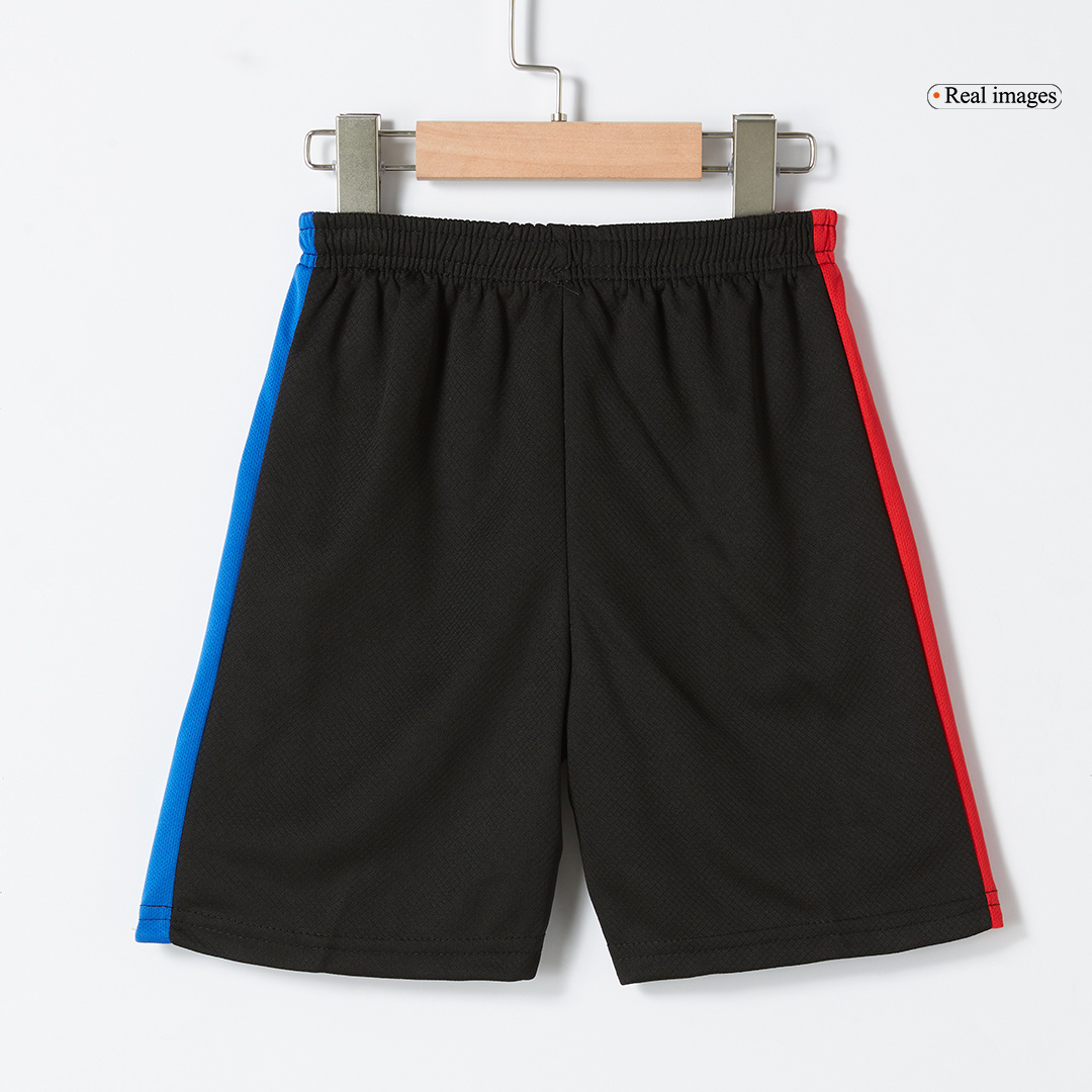 Barcelona Away Kids Soccer Jerseys Kit - Spotify Logo Without Text - gogoalshop