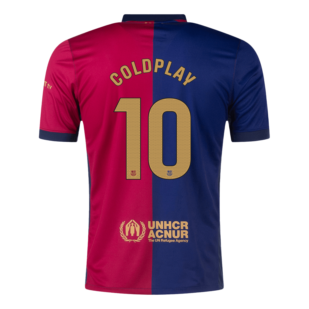 COLDPLAY #10 Barcelona Home Soccer Jersey - gogoalshop