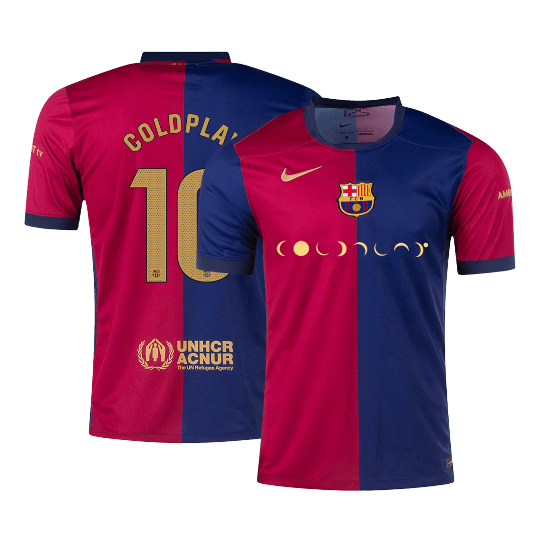 COLDPLAY #10 Barcelona Home Soccer Jersey - gogoalshop