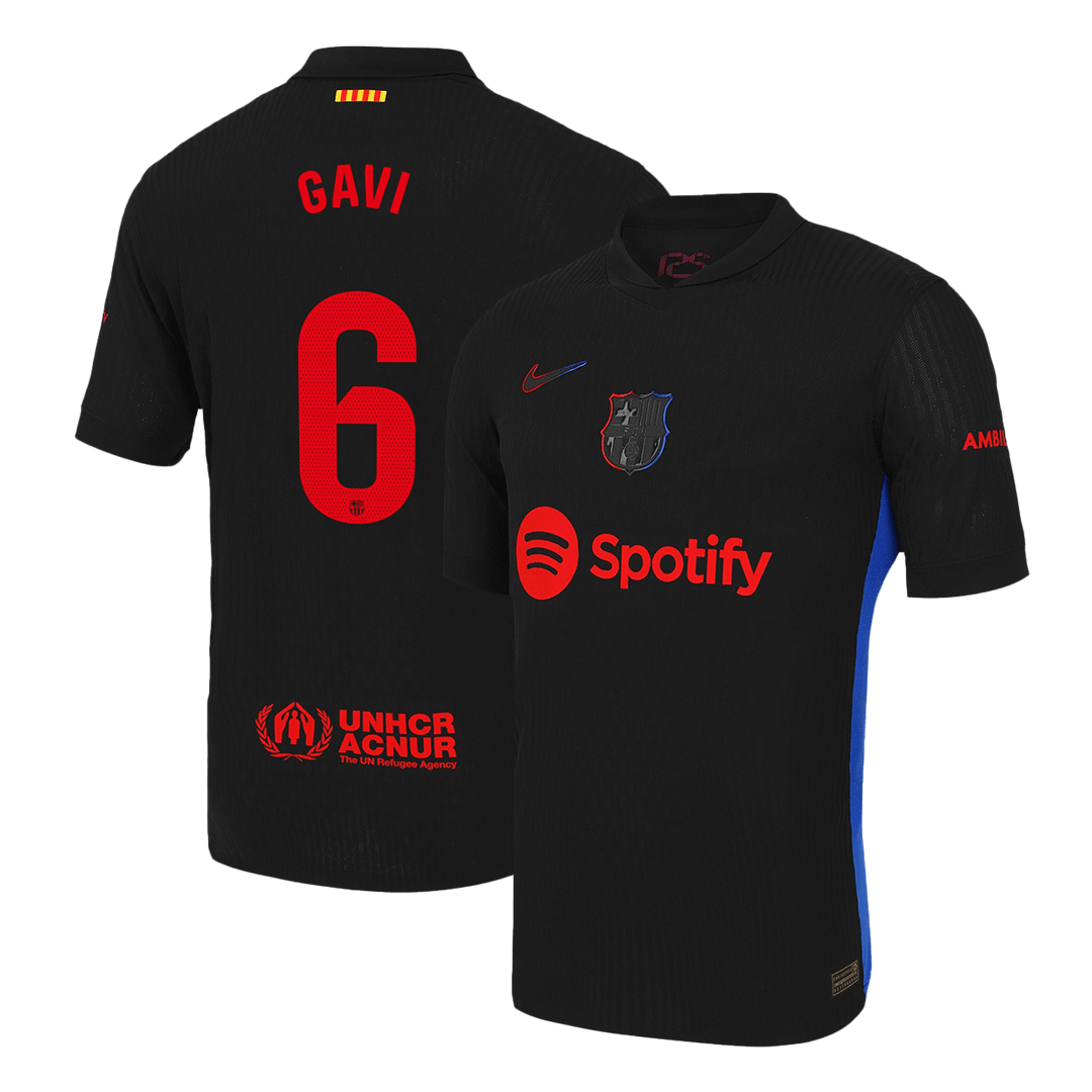 GAVI #6 Barcelona Away Authentic Soccer Jersey - gogoalshop