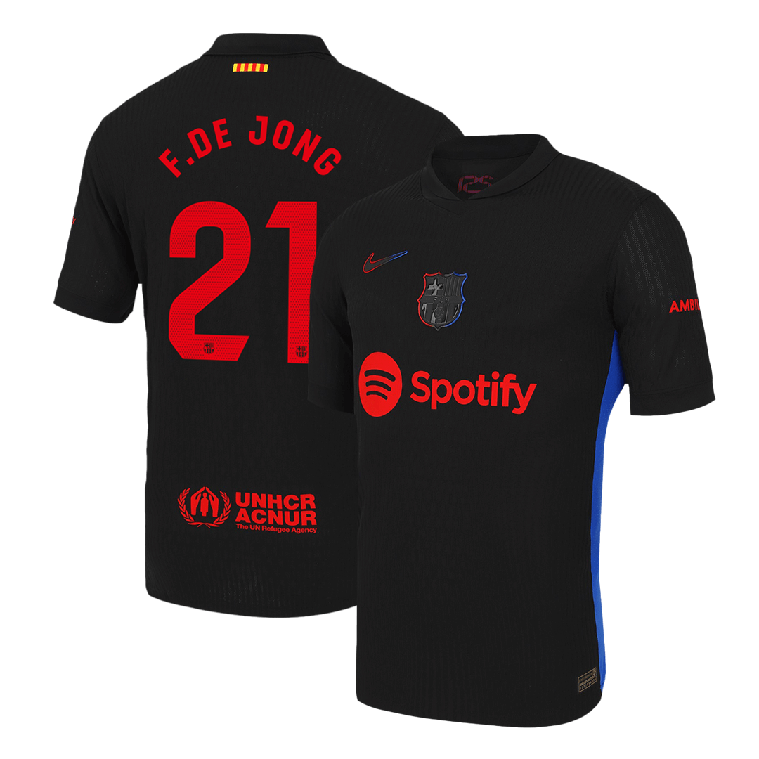 F.DE JONG #21 Barcelona Away Authentic Soccer Jersey - gogoalshop