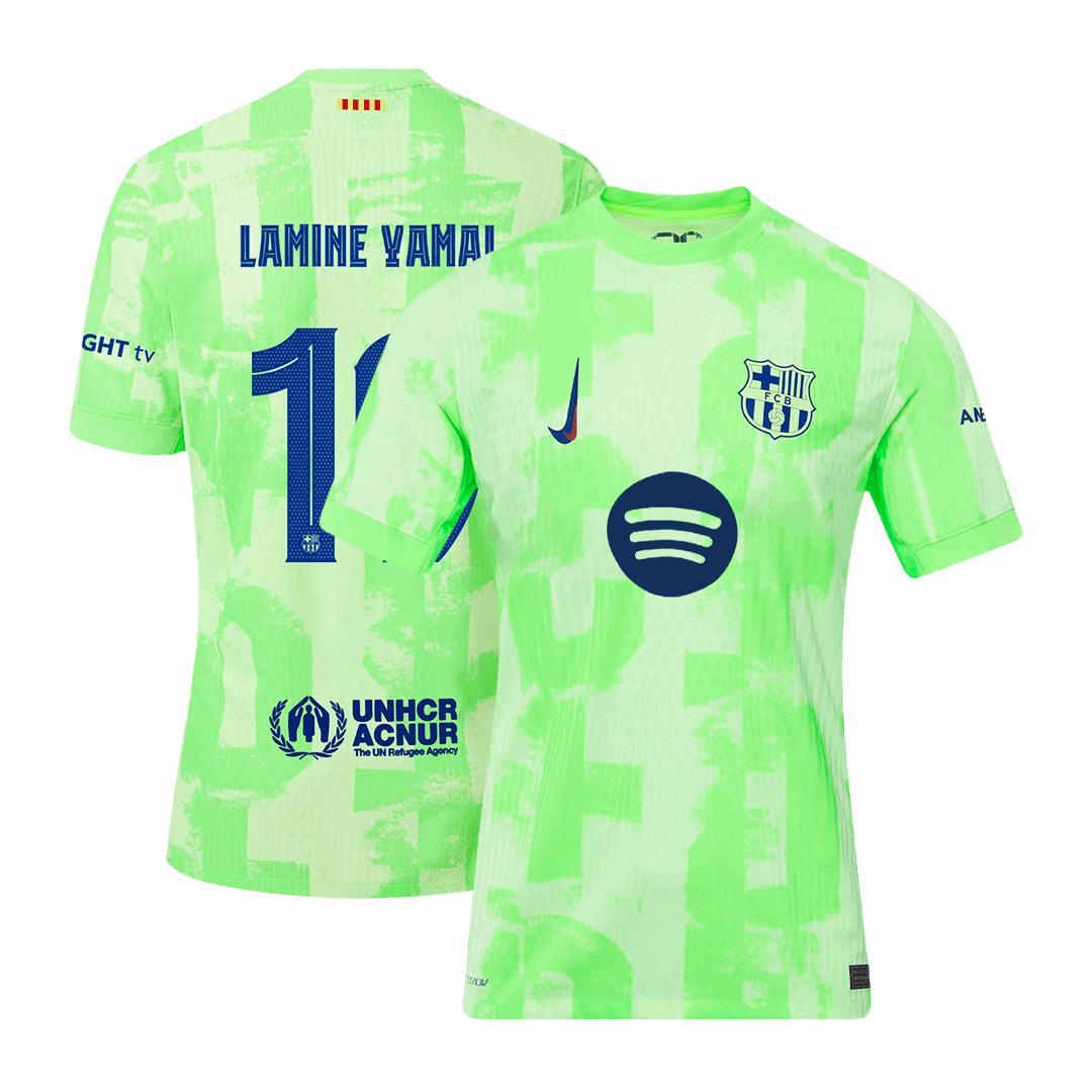 LAMINE YAMAL #19 Barcelona Third Away  Authentic Soccer Jersey- UCL（Spotify Logo Without Text） - gogoalshop