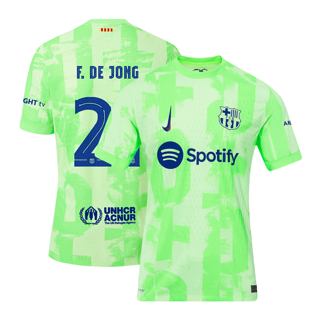F.DE JONG #21 Barcelona Third Away Authentic Soccer Jersey - UCL - gogoalshop
